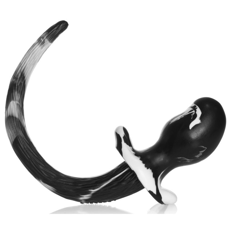 Oxballs Plug Queue Puppy Tail Mastiff 12 x 7cm Noir-Blanc